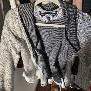 BNCI Women's Grey/White/Black Work Jacket - Size Medium. Gently Used